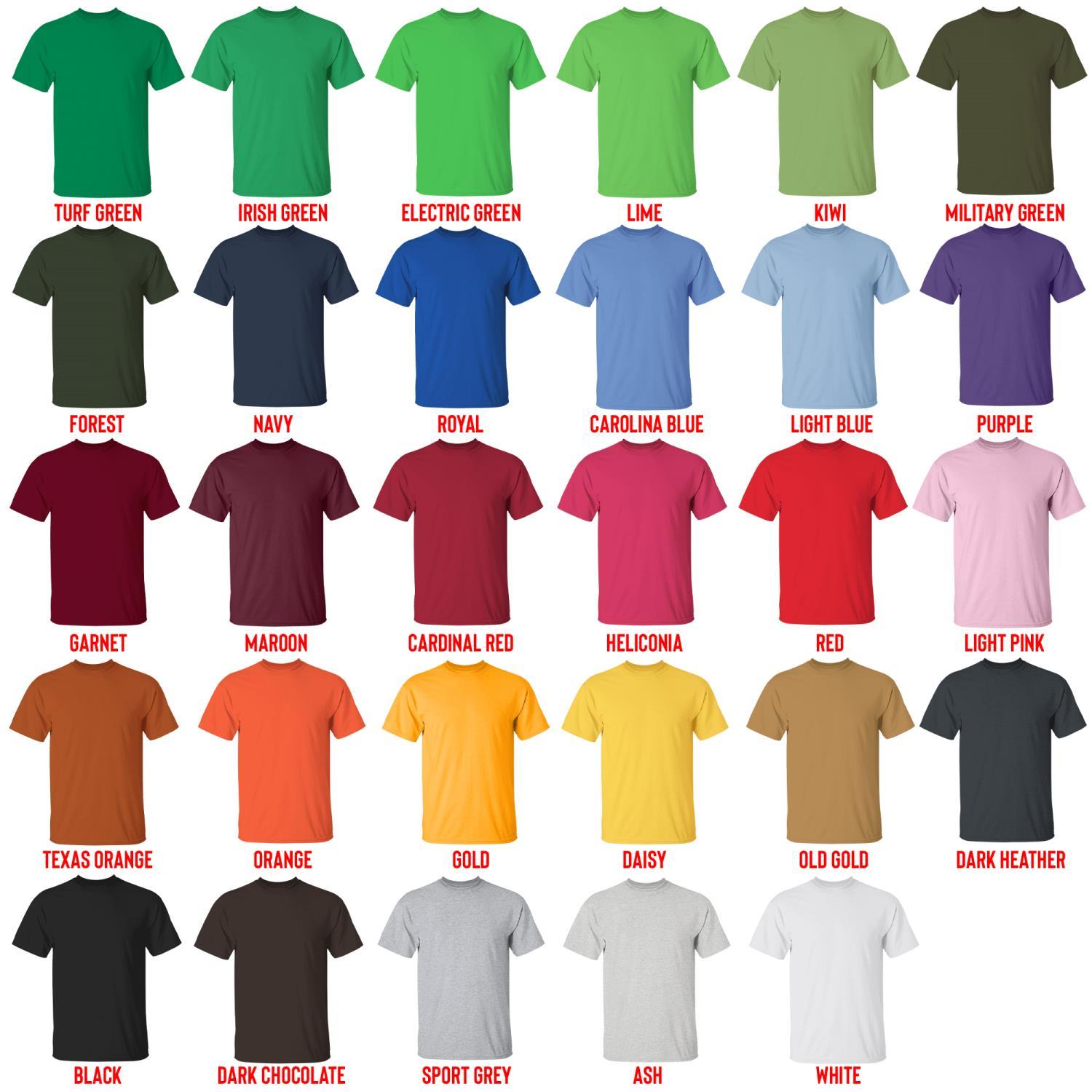 t shirt color chart - Ajr Band Merch