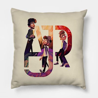 Ajr Cartoons Throw Pillow Official Ajr Band Merch